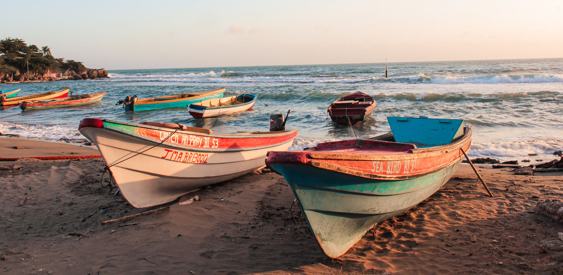 boats on the beach